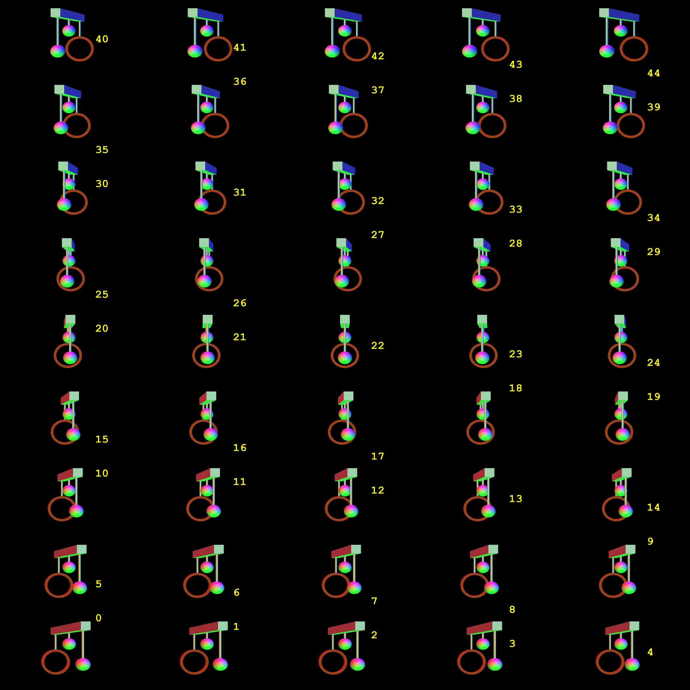 Close-up of quilt image showing multiple views of a 3D object from various angles