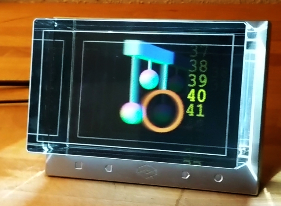 Close-up on Looking Glass display showing a 3D object with multiple views