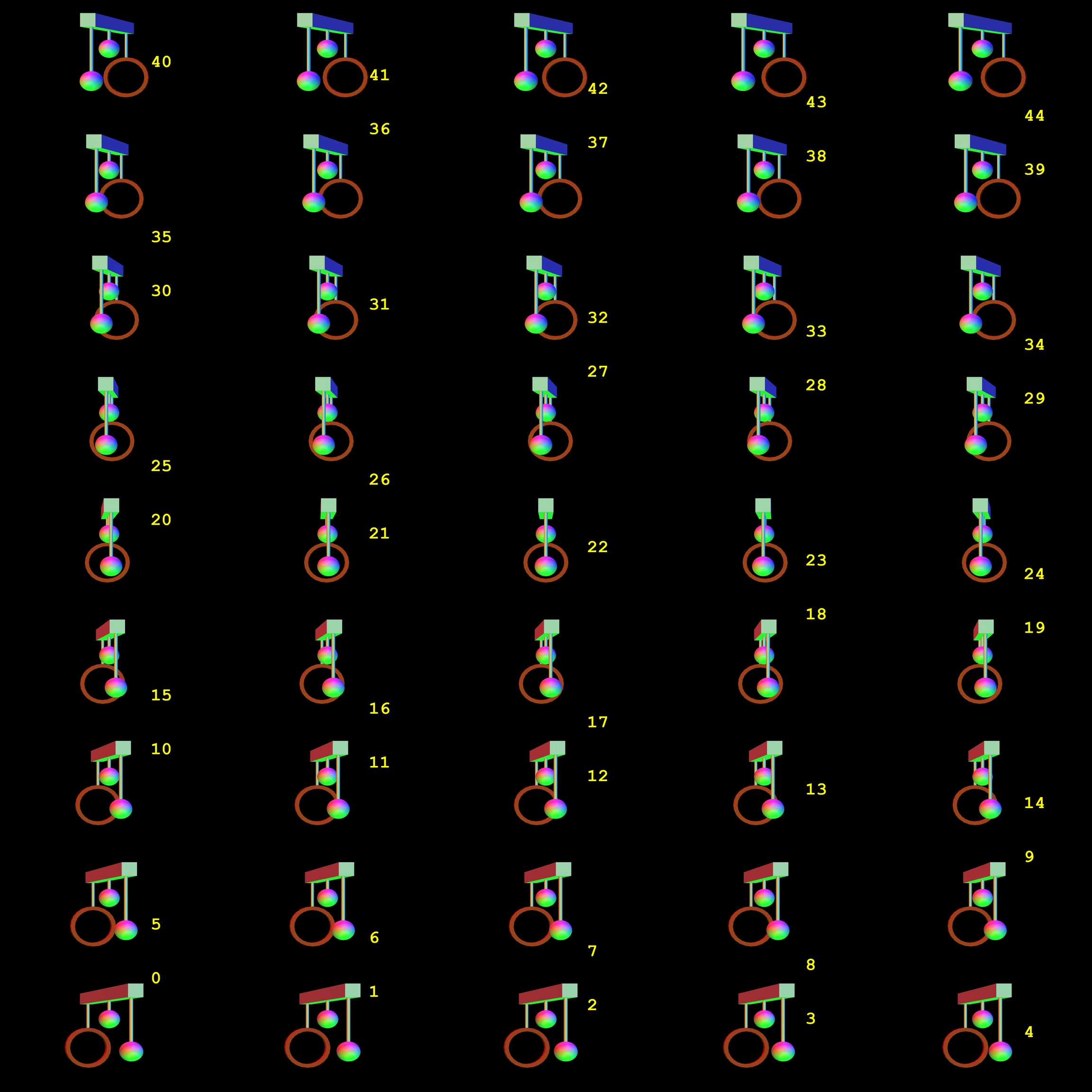 Close-up of quilt image showing multiple views of a 3D object from various angles